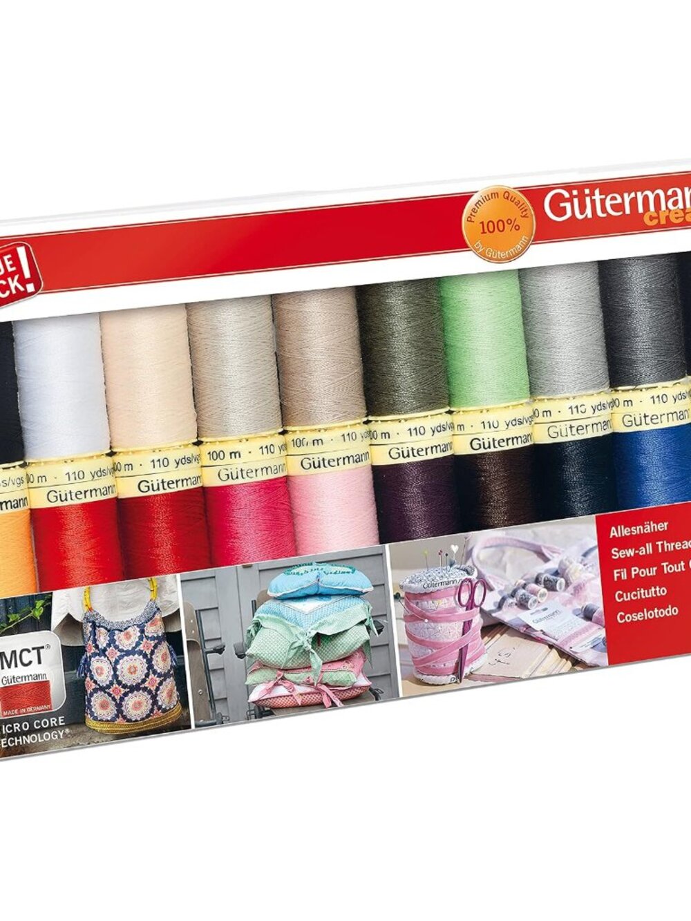Thread Set: Sew-All: 100m: Pack of 20, Assorted